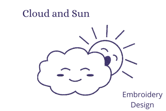 Cute Cloud and Sun Cartoon Line Art Review