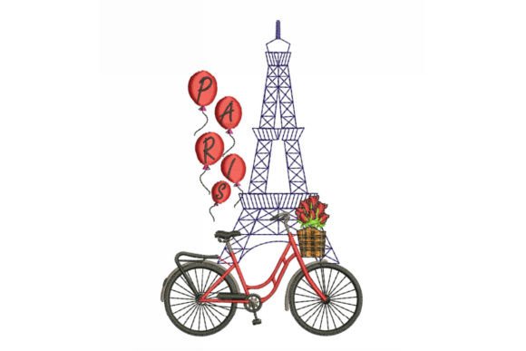 Eiffel Tower and Bike Embroidery Design Review