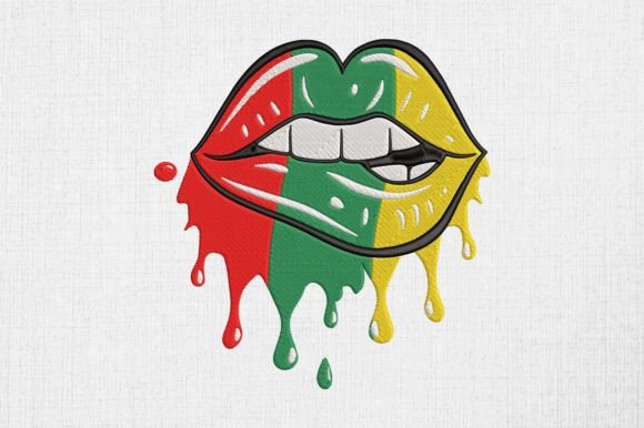 Juneteenth Lip Drip Black History Month Embroidery Review
