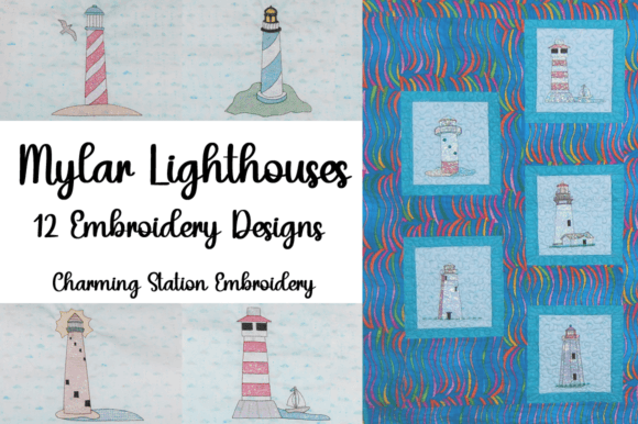 Mylar Lighthouses Embroidery Set