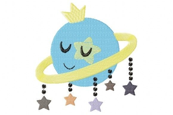 Planet Saturn with Stars Embroidery Review
