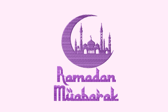 Purple Ramadan Mubarak Embroidery Review