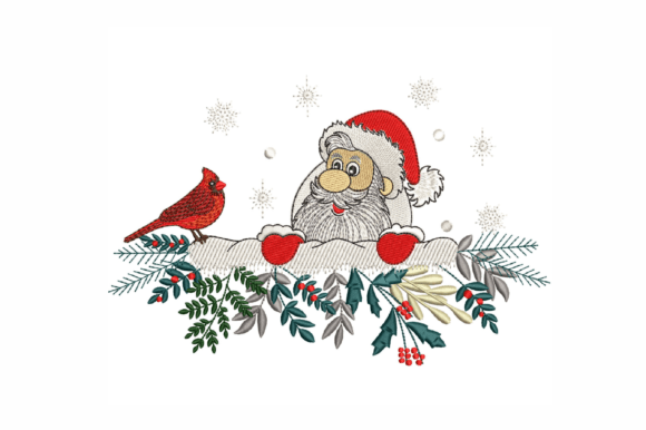 Santa and Cardinal Embroidery Review