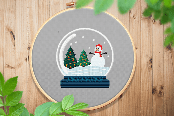 Snowman Christmas Tree in Circle Glass Design Review