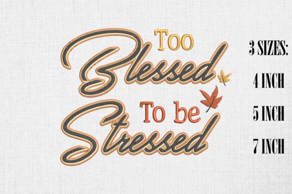 Too Blessed to Be Stressed Embroidery Review